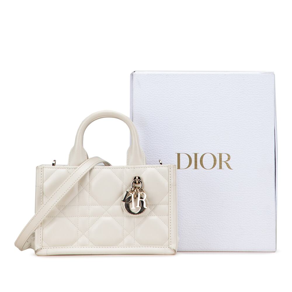 Dior Mini Calfskin Macrocannage Book Tote - Picture 10 of 10